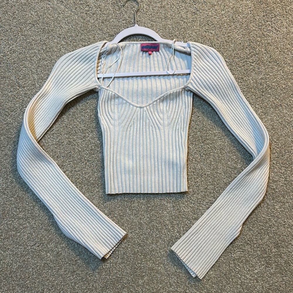 white edikted long sleeve top